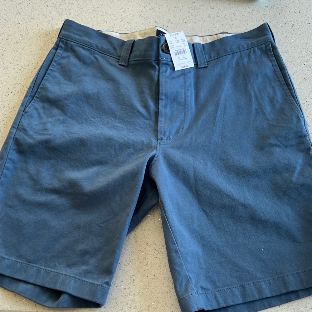 J. Crew Men's Slate Blue Flat-Front Shorts